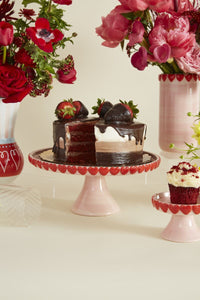 Design Shop Pink Wrapped in Love Collection Cake Stand, 11.5" X 5"