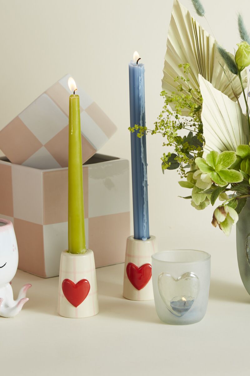 Design Shop Red Friends Forever Collection Candle Holder, 2.25" X 3.25", Set of 4.