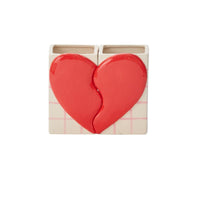 Design Shop Red Friends Forever Collection Vase Set, 7" X 5.75", Set of 2.