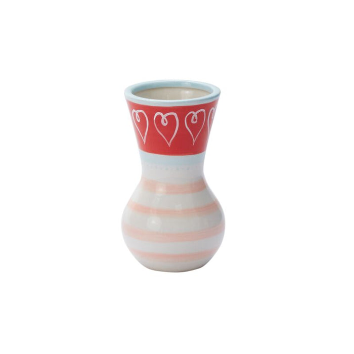 Design Shop Red Cutesy Heart Vase, 3.5" X 6.25", Set of 2.