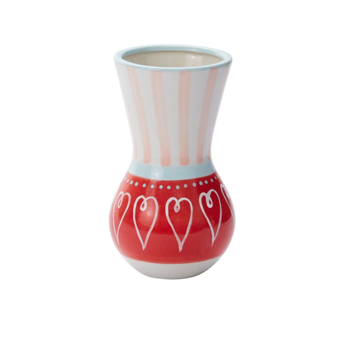 Design Shop Red Cutesy Heart Vase, 4.25" X 8", Set of 2.