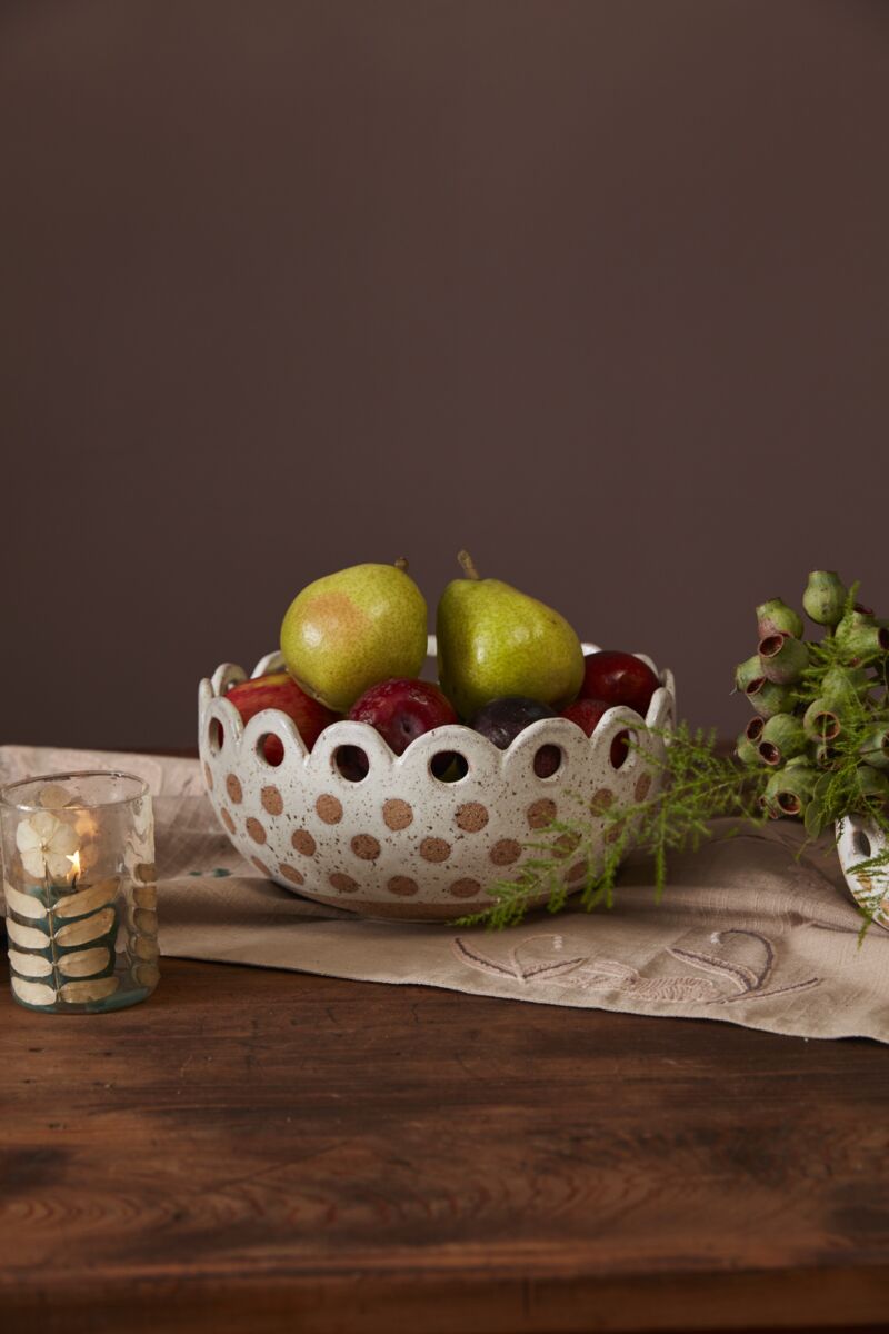 Design Shop Off-White Tidbit Bowl, 10.5" X 4.75"