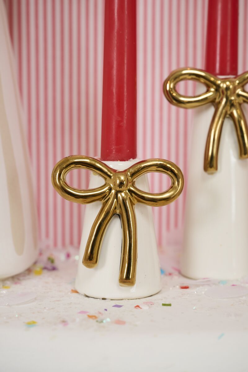Design Shop Coquette Candleholder 3"x 2.5"x 3", Set of 4