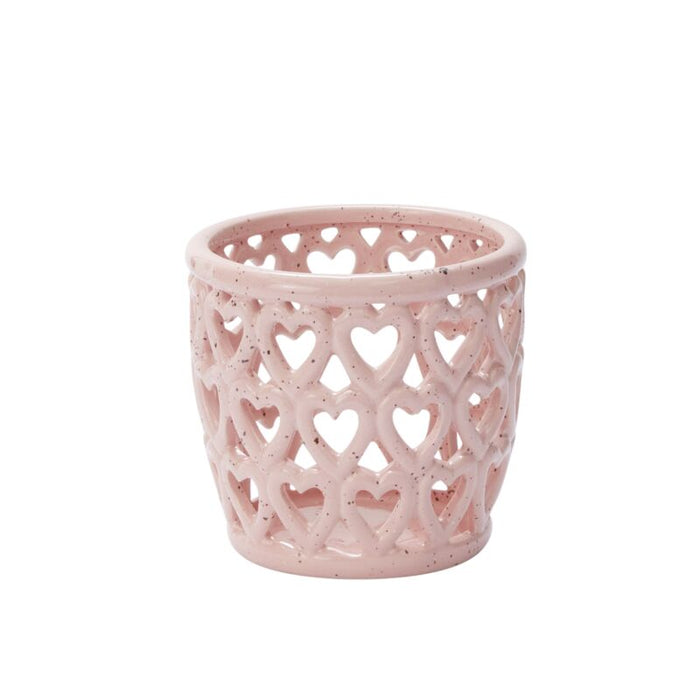 Design Shop Pink Cherished Hearts Orchid Pot, 5.25" X 5.25", Set of 2.