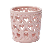 Design Shop Pink Cherished Hearts Orchid Pot, 7" X 7", Set of 2.