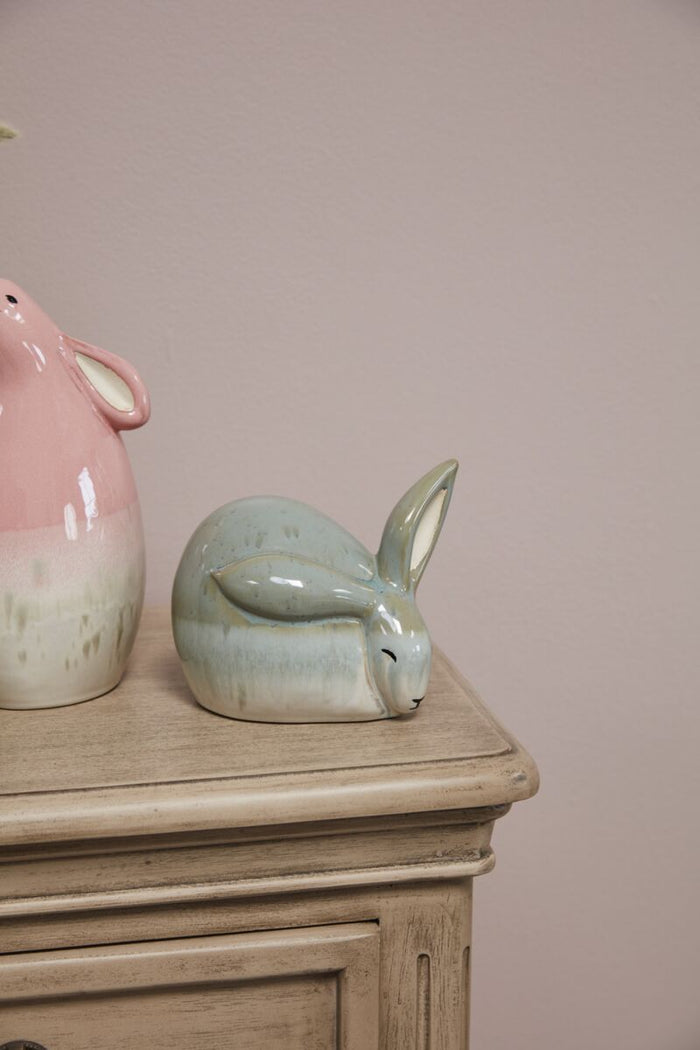 Design Shop Moss Dewdrop Bunny Figurine, 7" X 6", Set of 3.