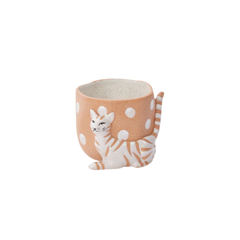 Design Shop Brown Pampered Pet Pot, 4.25" X 3.5", Set of 2.