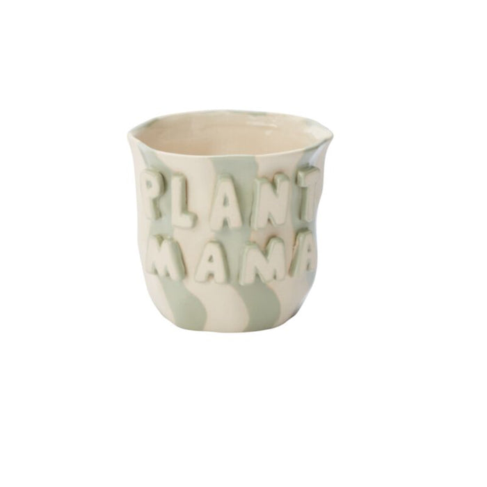 Design Shop Green Favorite Parent Pot Mama, 4.5" X 4", Set of 3.