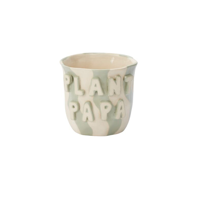 Design Shop Green Favorite Parent Pot Papa, 4.5" X 4", Set of 3.