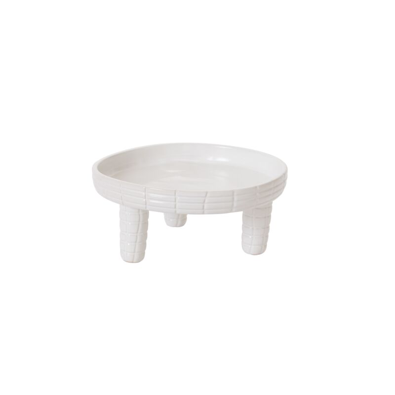 Design Shop Off-White Miles Cake Stand, 8.5" X 3.75", Set of 2.