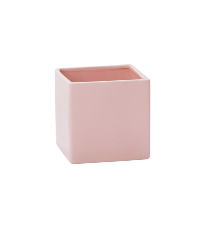 Design Shop Pink Blushed Urban Square Solid, 4.75" X 4.75", Set of 6.