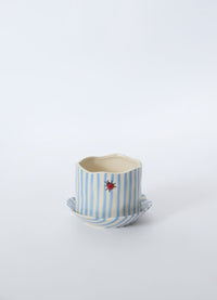 Design Shop Ladybug Pot with Saucer 6.5"x 4.5", Set of 2
