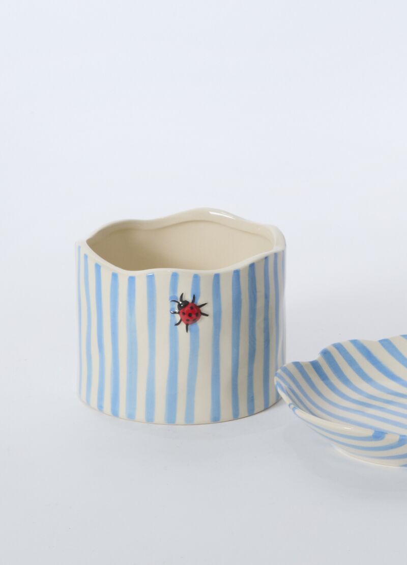 Design Shop Ladybug Pot with Saucer 6.5"x 4.5", Set of 2