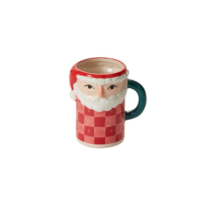 Design Shop Multicolor Reindeer Games Mug Santa Claus, 4.75" X 4.75", Set of 4.