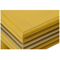 Chelsea House Coulter Leather Cocktail Table- Yellow