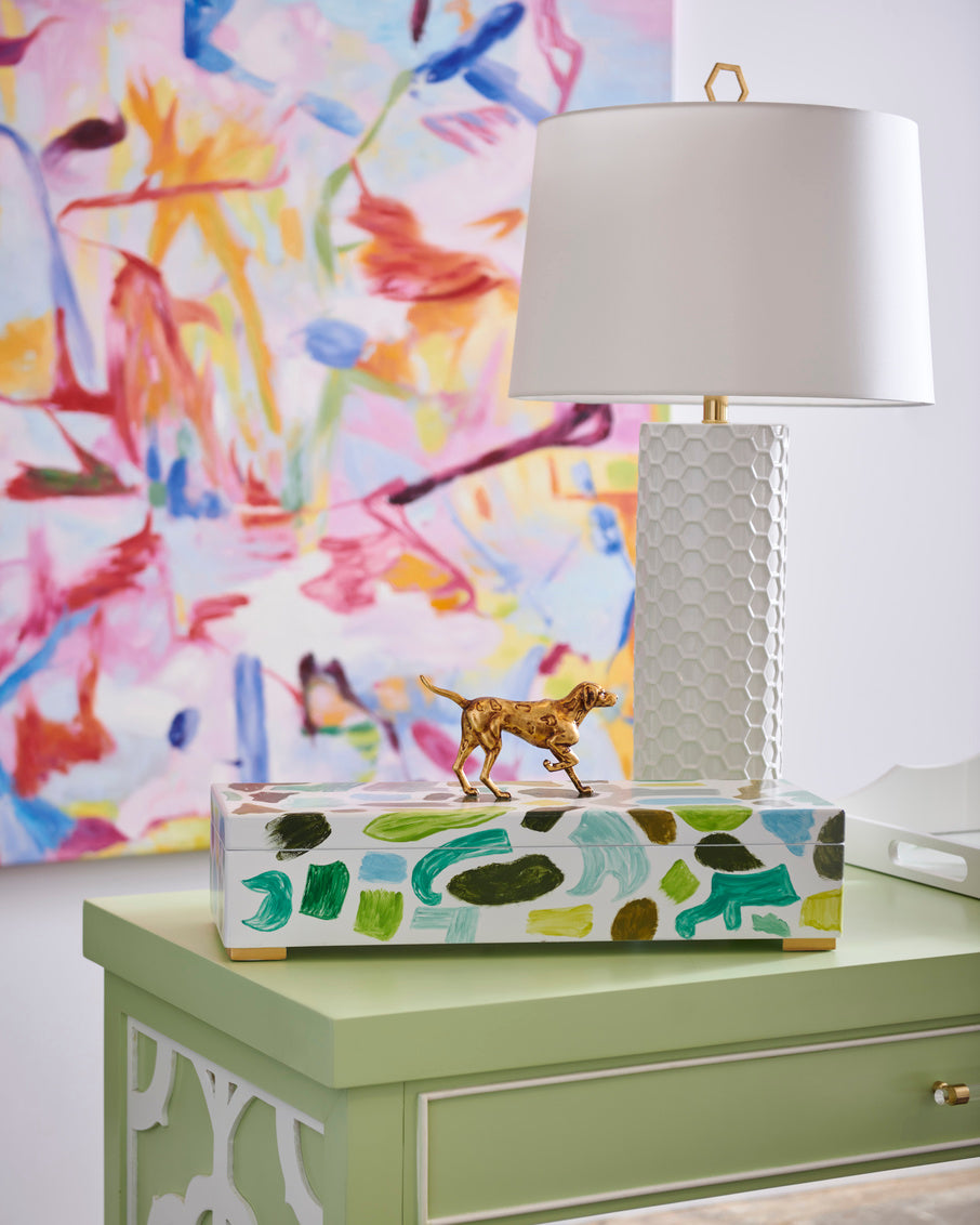 Chelsea House April Honeycomb Lamp - White