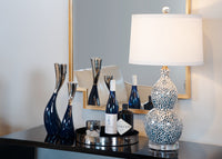 Wildwood Snow Leopard Lamp - Blue