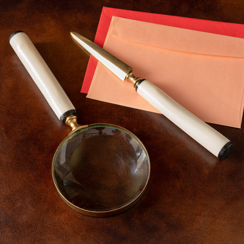 Design Shop White Bone Letter Opener & Magnify
