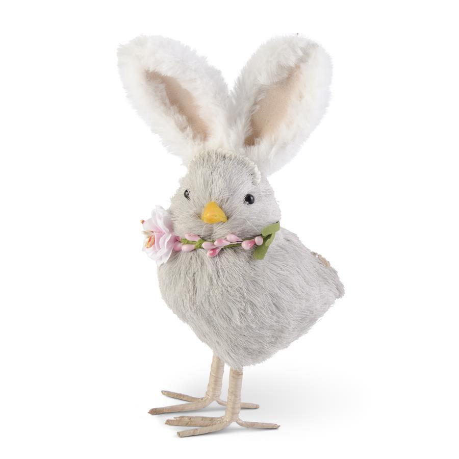 Design Shop 8.5 Inch Gray Chick W/Bunny Ears