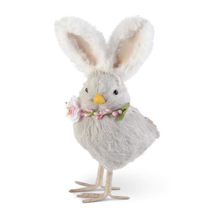 Design Shop 8.5 Inch Gray Chick W/Bunny Ears