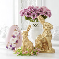 Design Shop 14 Inch Resin Gold Foil Resin Easter Bunny