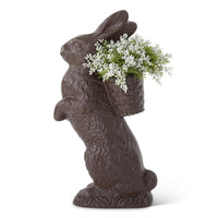 Design Shop 34.25 Inch Resin Chocolate Bunny w/Open Basket Backpack