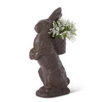 Design Shop 34.25 Inch Resin Chocolate Bunny w/Open Basket Backpack