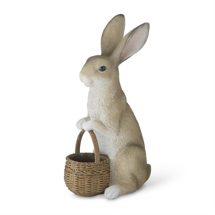 Design Shop 19.75 Inch Resin Easter Bunny Holding Basket