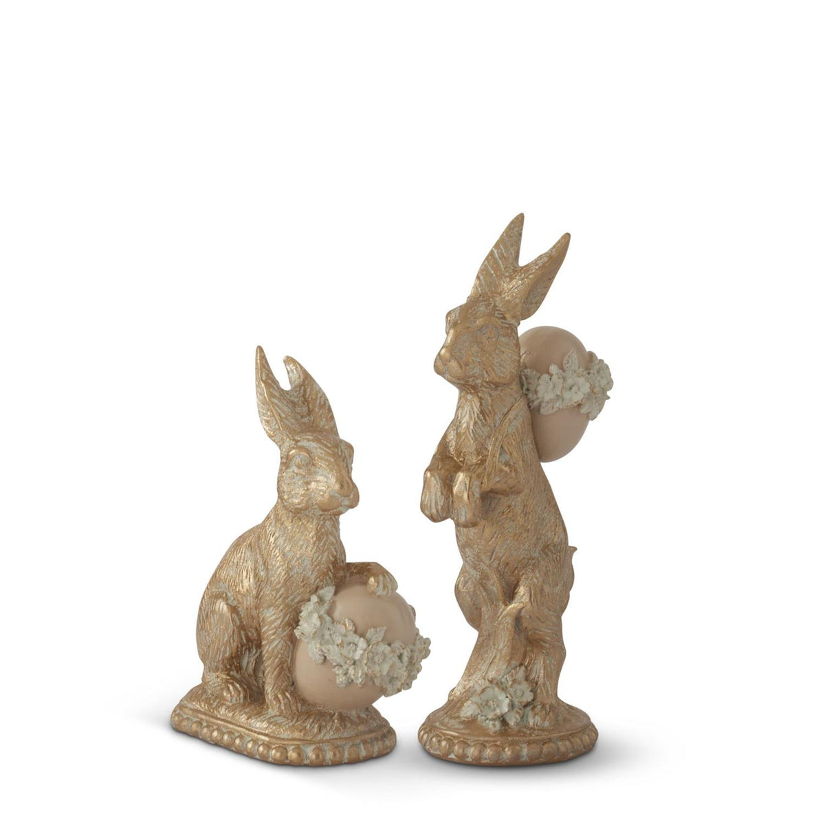 Design Shop Assorted Gold Resin Easter Bunnies Set of 2