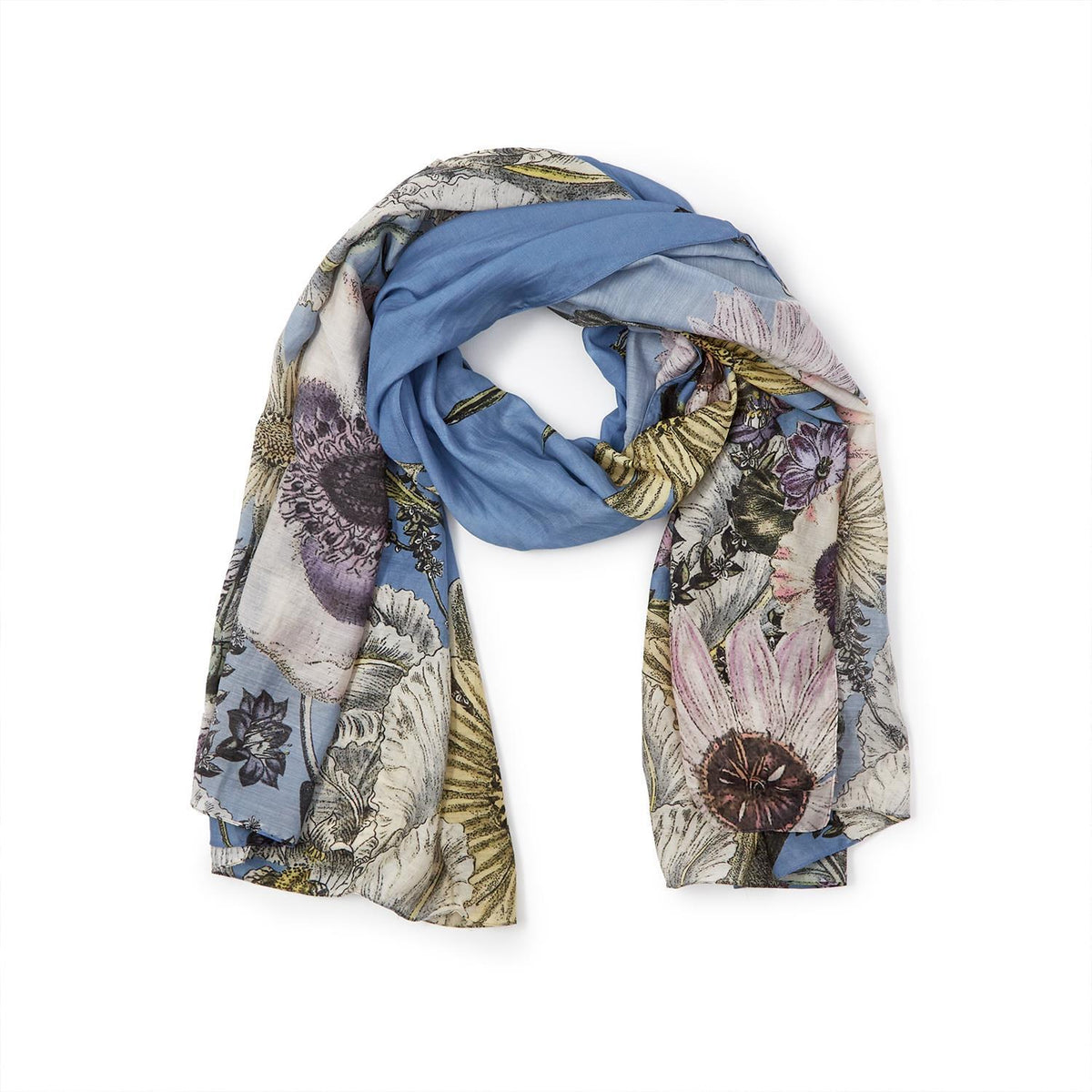 Design Shop Daisy Cornflower Blue Scarf - Viscose/Modal