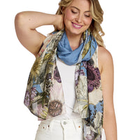 Design Shop Daisy Cornflower Blue Scarf - Viscose/Modal