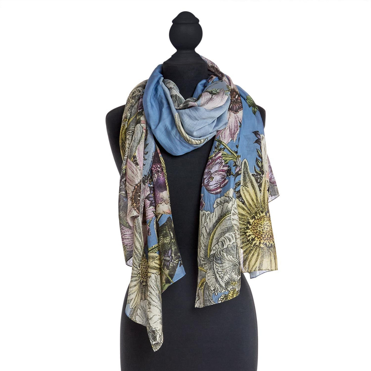 Design Shop Daisy Cornflower Blue Scarf - Viscose/Modal