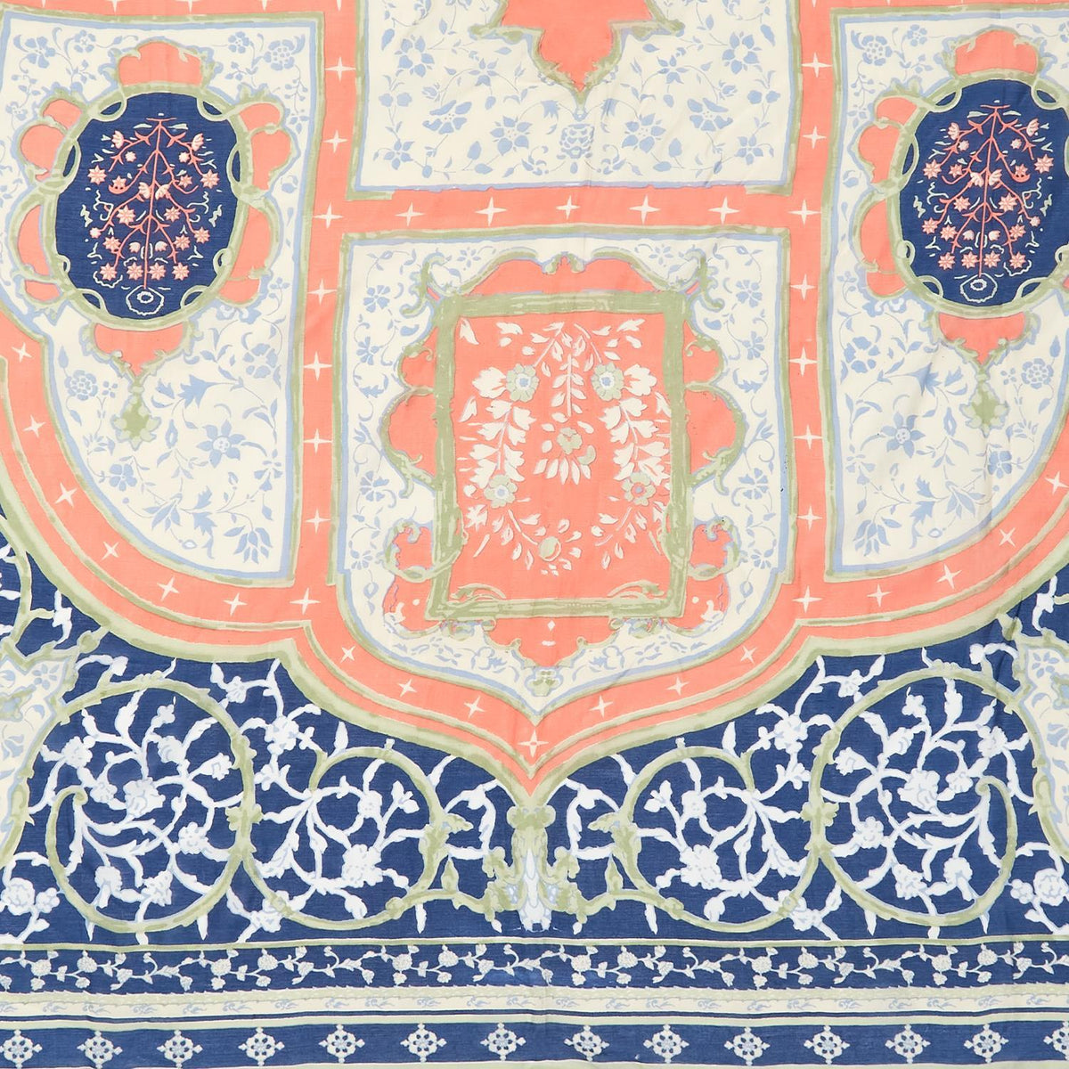 Design Shop Indian Summer Blue Print Scarf - Viscose/Modal