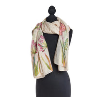 Design Shop Pop Flowers Pink Scarf - Viscose/Modal