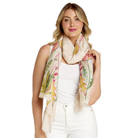 Design Shop Pop Flowers Pink Scarf - Viscose/Modal
