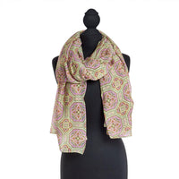 Design Shop Vintage Tiles Pink Scarf - Viscose/Modal