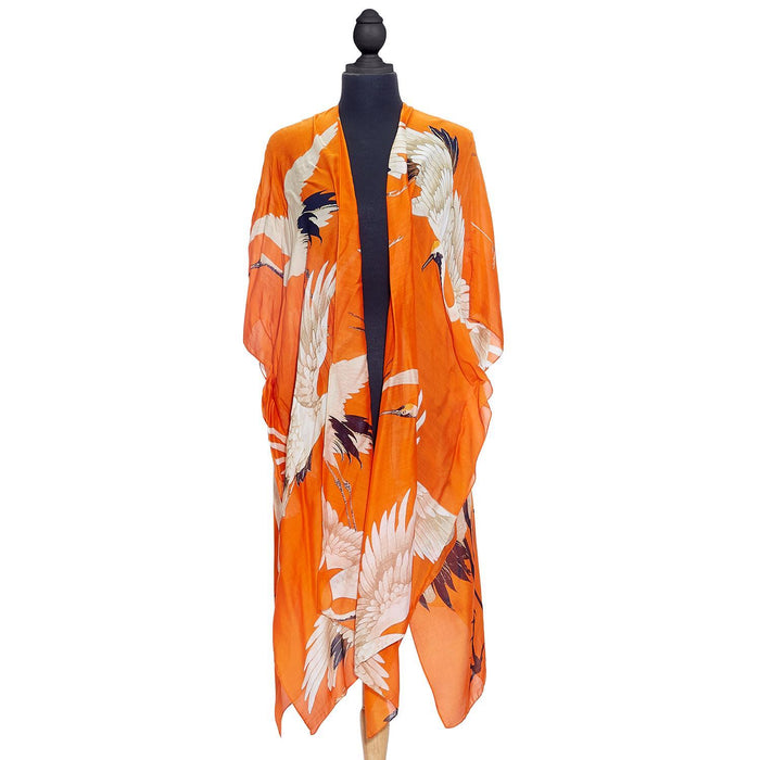 Design Shop Tangerine Heron Long Kimono