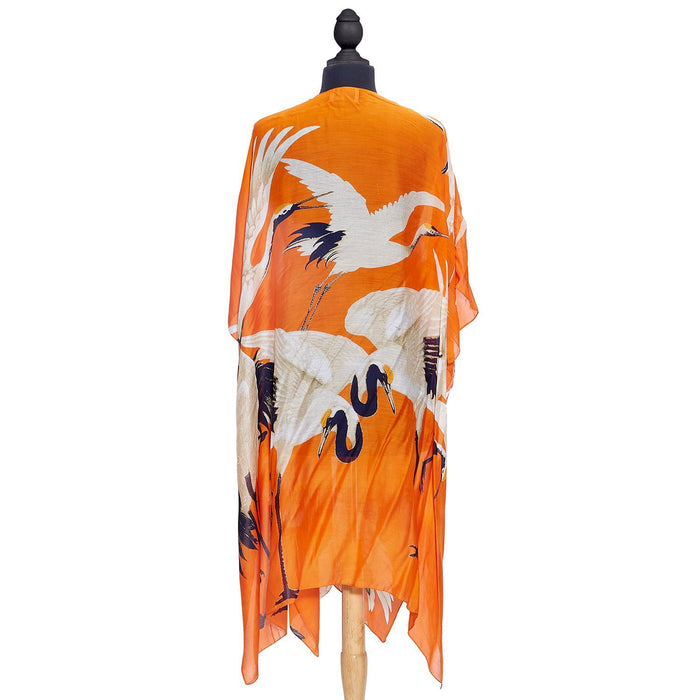 Design Shop Tangerine Heron Long Kimono