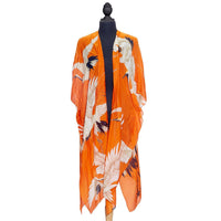 Design Shop Tangerine Heron Long Kimono