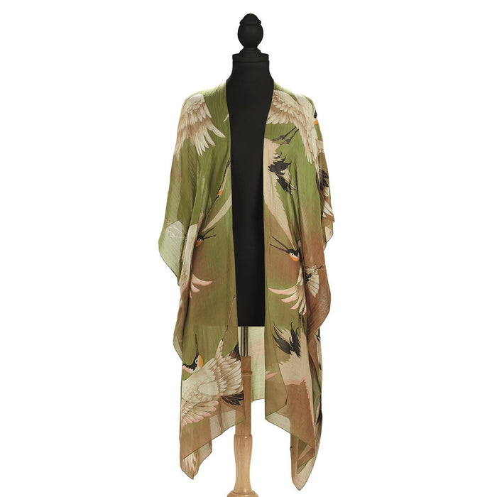 Design Shop Heron Long Kimono One Size Fits Most