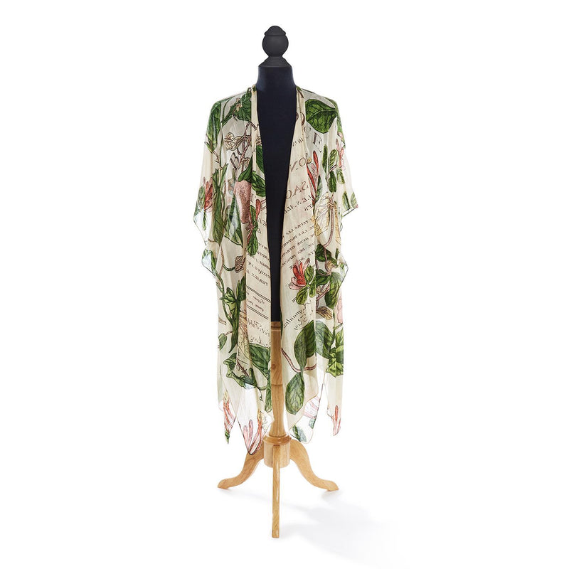 Design Shop Honeysuckle Print Long Kimono - Viscose/Modal