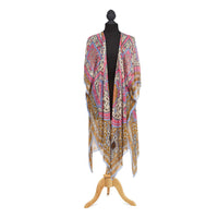 Design Shop Indian Summer Pink Long Kimono - Viscose/Modal