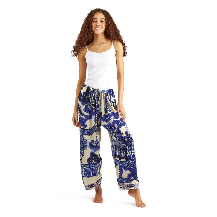 Design Shop Giant Willow Pajama Pants W/Drawstring One Size Fits Most
