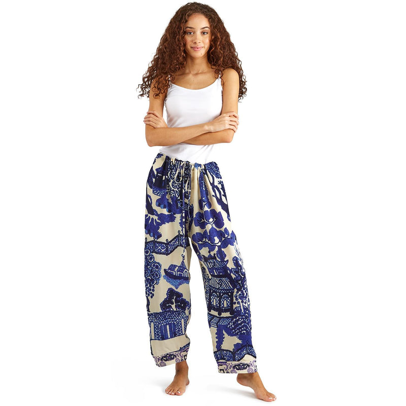 Design Shop Giant Willow Pajama Pants W/Drawstring One Size Fits Most