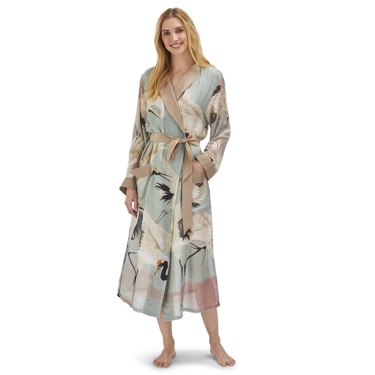 Design Shop Aqua Heron Robe Gown