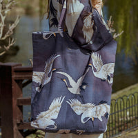 Design Shop Set of 3 Heron Tote Bags - Cotton Canvas