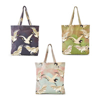 Design Shop Set of 3 Heron Tote Bags - Cotton Canvas