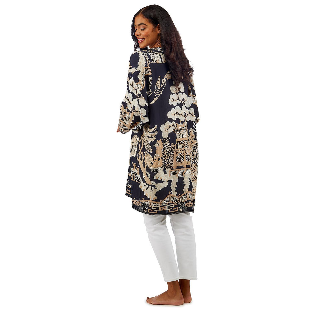 Design Shop Giant Willow Black Cardigan - Viscose/Modal