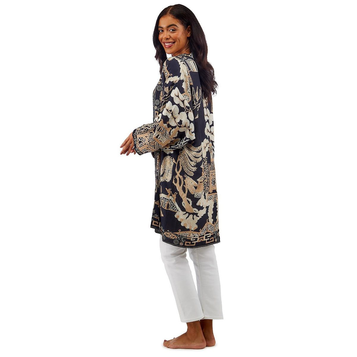 Design Shop Giant Willow Black Cardigan - Viscose/Modal