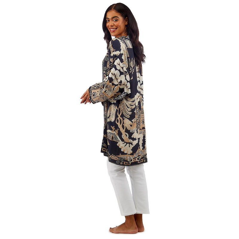 Design Shop Giant Willow Black Cardigan - Viscose/Modal